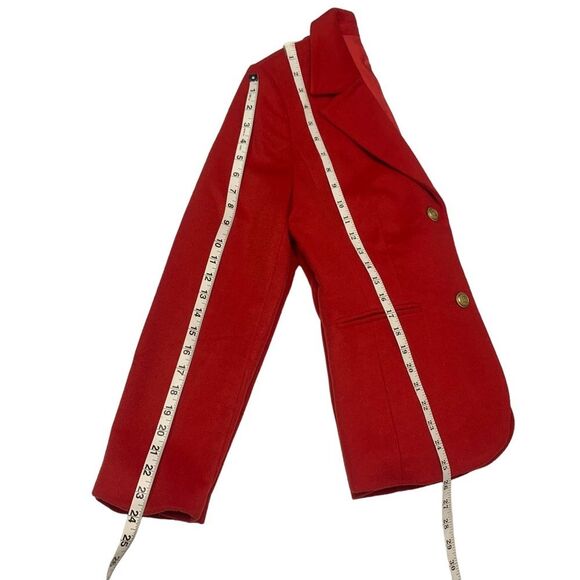 J&G Hook Wool Cashmere Blend Classic Red Blazer Jacket Sz. 8 Vintage - Picture 9 of 10
